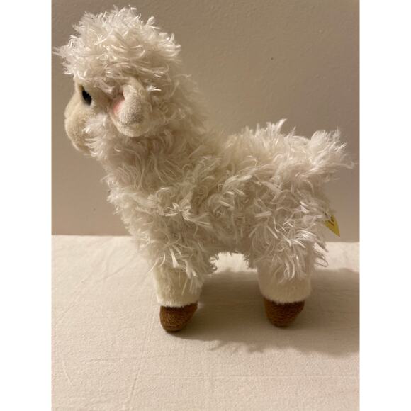 Aurora Miyoni 8" Llama‎ Small White Stuffed Plush Fuzzy Animal Toy - Picture 3 of 8